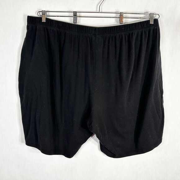 Roamans Plus Size 5XP Shorts 38W 40W Black Elastic Waist Pockets Petite 1239 - Picture 2 of 8